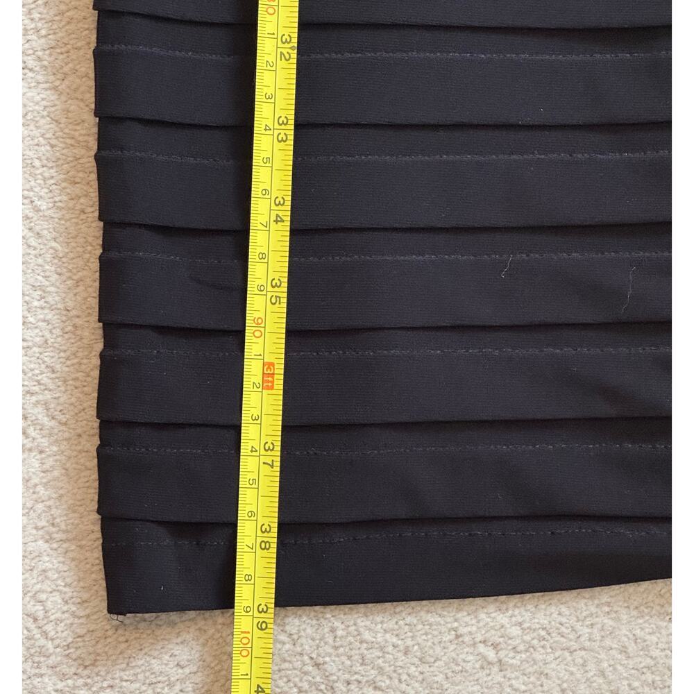 Adrianna Papell NEW Black Shutter Pleat Midi Dress Sleeveless Cocktail Size 10 - Picture 12 of 14